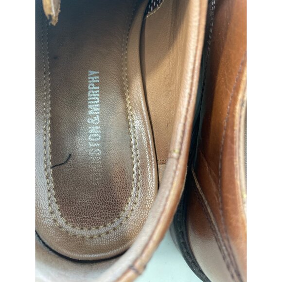 Johnston and Murphy Lace Up Dress Shoes Size 8.5 Brown Leather Classic Oxford main image 5